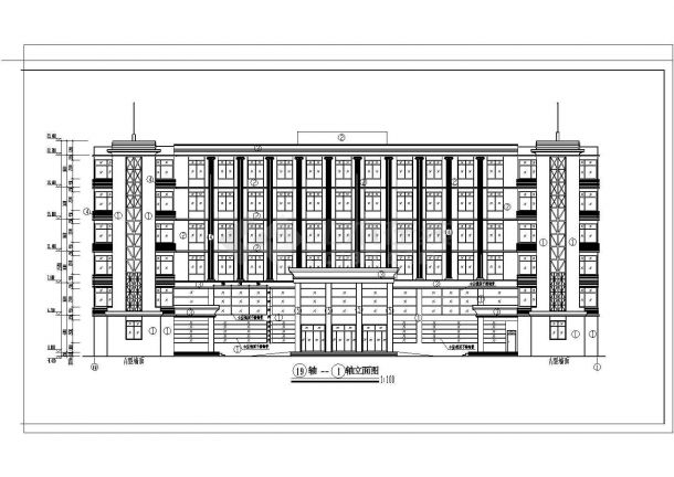 某地6层混凝土框架结构急诊楼建筑施工图纸-图一