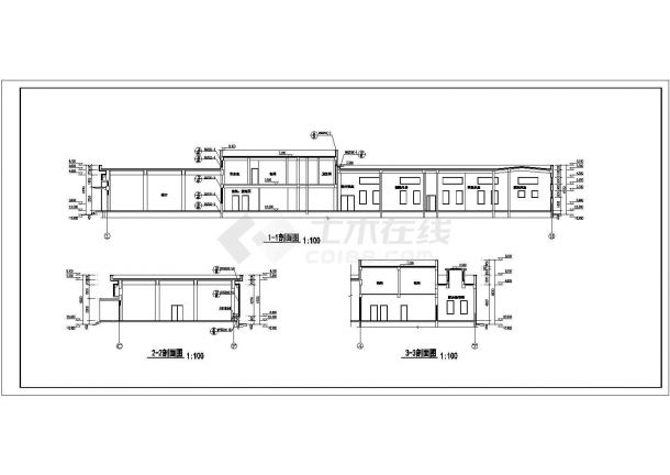 某2层框架食堂及浴室建筑设计方案图-图二