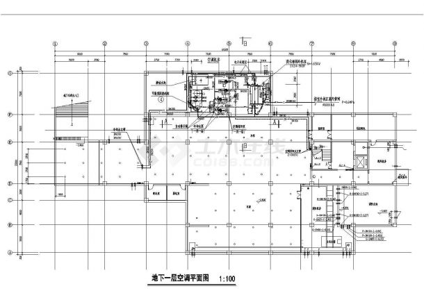 宾馆酒店建筑中央空调通风系统设计施工图（含给排水设计）-图二