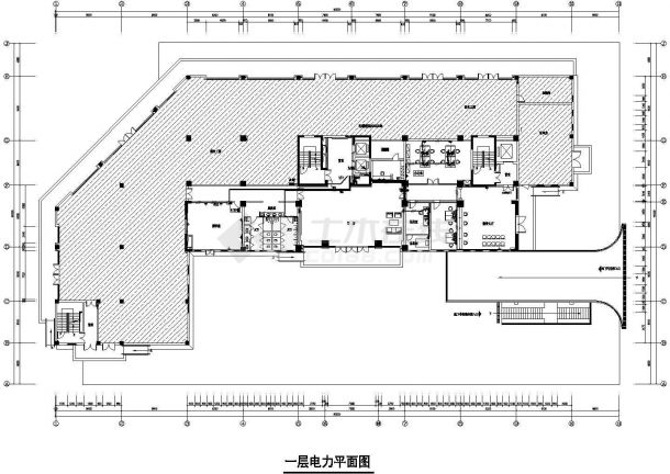 [浙江]17467㎡十五层综合办公建筑强弱电系统施工图182张（含给排水最新设计）-图一