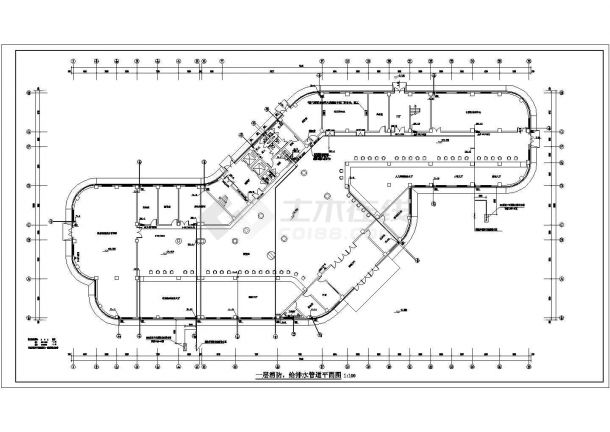 [新疆]8601.2㎡六层综合办公楼采暖系统设计施工图（含给排水设计室外管网系统）-图二