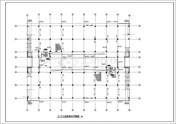 [广东]43702.04㎡大型工业区高层厂房给排水消防施工图（净化池）-图二