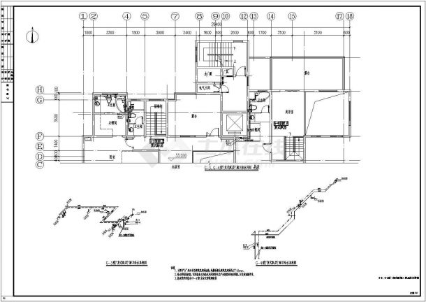 [河南]高档住宅小区给排水消防及天然气系统施工图-图二