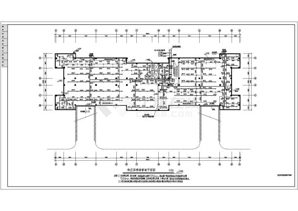 七层环保大楼给排水及消防水喷雾灭火系统施工图（含机房设计）-图二