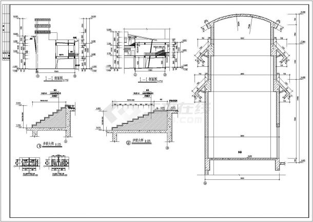 某地二层框架结构商业街建筑设计施工图-图二