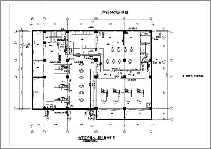 [北京]医院食堂给排水消防施工图（自动喷淋系统）_图1