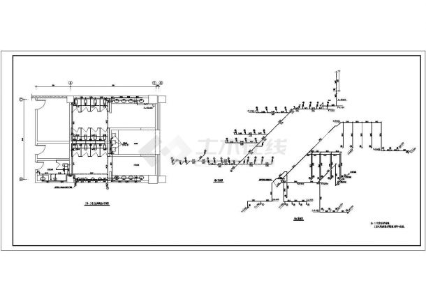 [江苏]5986㎡20米高铁路站房给排水消防施工图-图一