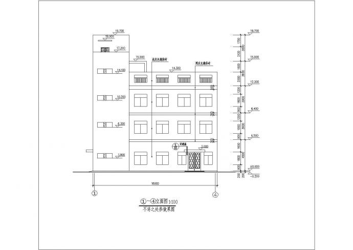 晋江市三层框架结构医院洗衣房建筑设计施工图_图1