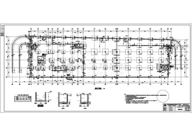 河北省八层框架结构商场楼设计施工图-图一