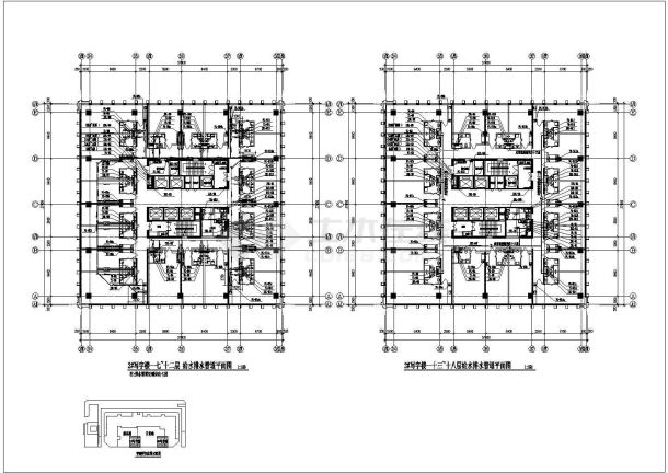 [黑龙江]57万平二十四层地标性综合体建筑给排水消防施工图（虹吸雨水气体灭火系统）-图二