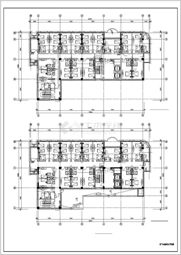 [吉林]22层酒店给排水及消防系统施工图纸（含地下室）-图一