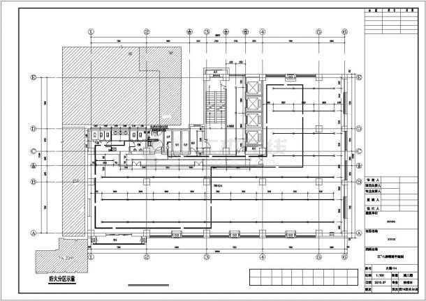 [石家庄]20311.93㎡二十五层商业楼给排水消防施工图（消防水箱）-图二