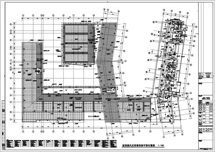 三万平学院十一层教学楼中央空调设计全套施工图纸(地下一层，共42张)_图1