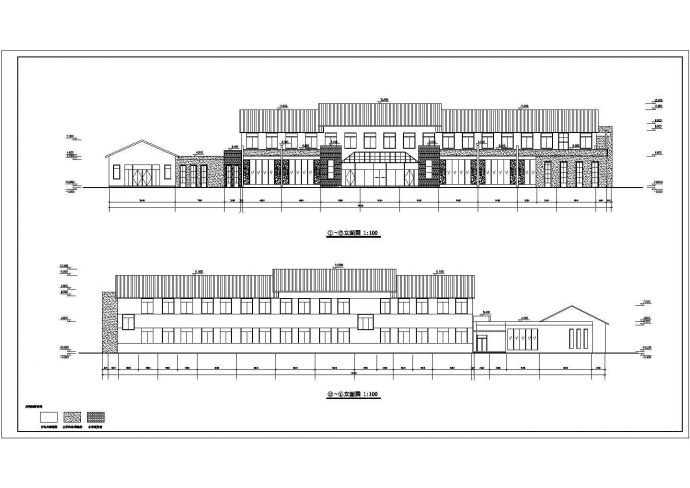 某两层坡屋顶社区服务中心建筑方案_图1