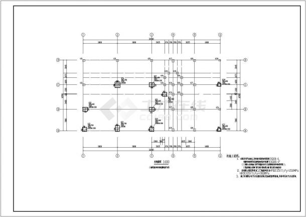 某厂两层框架结构锅炉房建筑结构设计施工图纸-图二