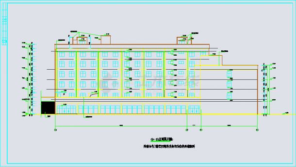 某地多层框架结构办公大楼建筑设计施工图-图二