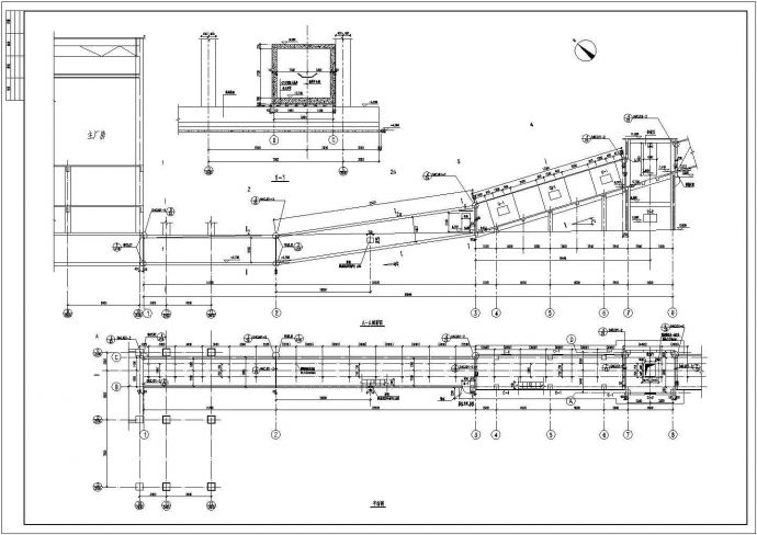 某主厂房至1号转载站暗道及栈桥结构设计图（独立基础）_图1
