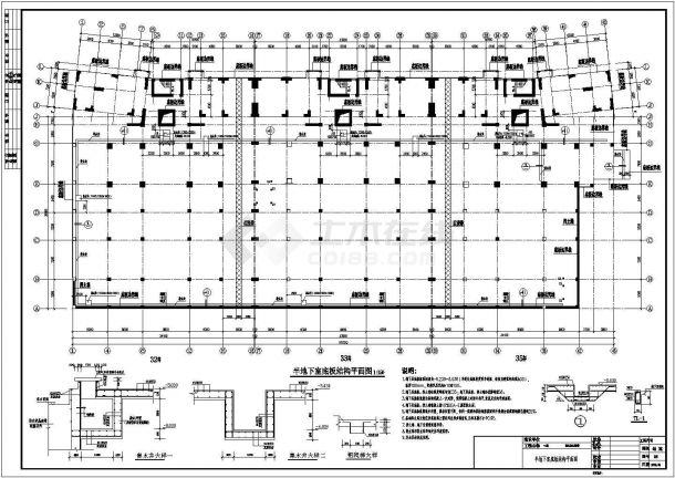 【东莞】某十一层框剪住宅小区结构设计施工图（条形基础）-图一