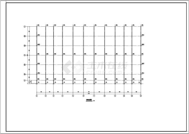 某4743平方米跨度51m钢结构厂房施工图纸与计算书-图一