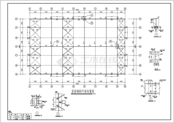 某跨度19米单层门式刚架厂房结构设计图（独立基础）-图一