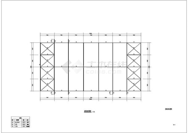 漳州市某跨度24米单层门式刚架厂房结构设计图-图二