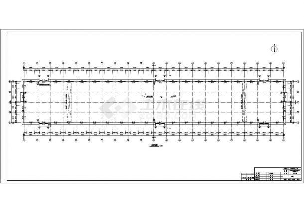 宁夏跨度24m单层门式刚架厂房结构设计图（8度抗震）-图二