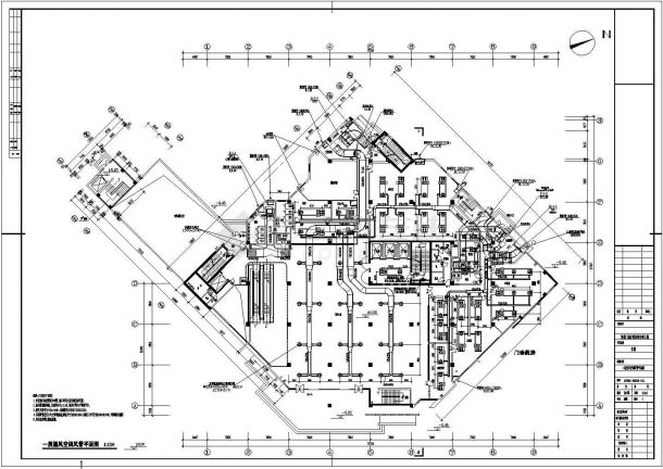 二万平方米八层医院医技综合楼空调通风设计全套施工图（地下二层）-图一