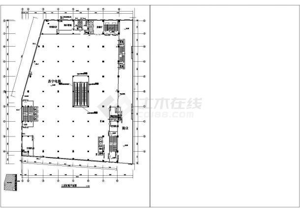 [江苏]某26239.4㎡五层电气广场给排水设计施工图纸-图一
