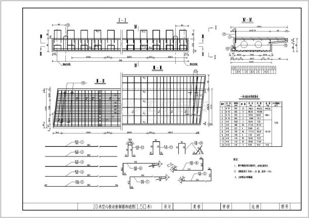 10m跨度净宽14m空心板桥的设计图-图二