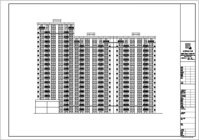 某地18层高层民用建筑方案设计图纸_图1