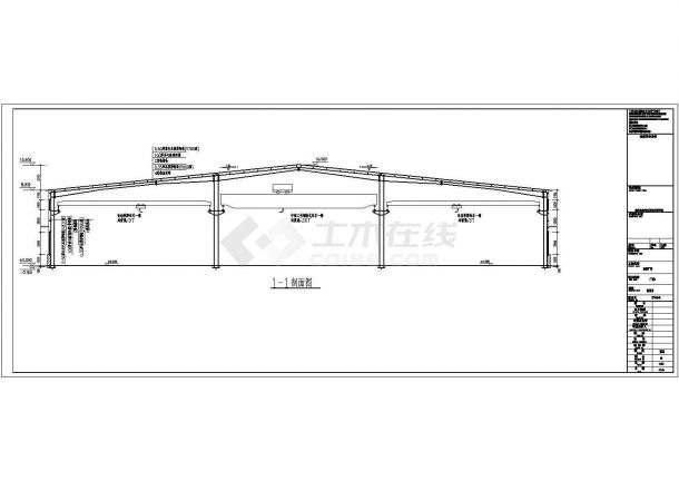 某钢结构工业厂房结构施工图（包含建筑设计）-图二