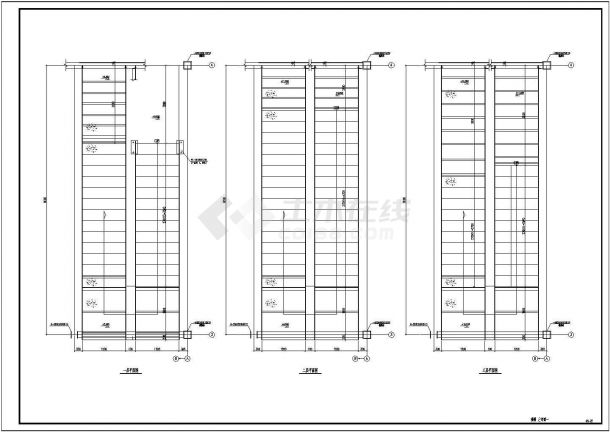 某跨度29.2m多层门式刚架厂房结构设计图（桩基础）-图二
