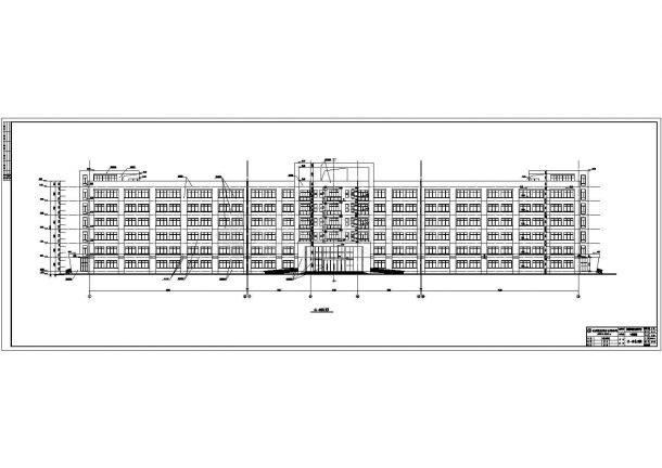 某大学6层框架结构教学楼建筑设计施工图-图一