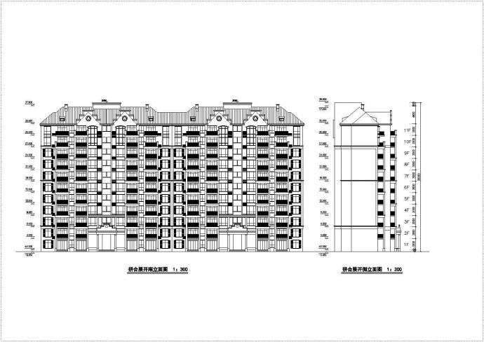某地区高层框架结构住宅建筑方案图_图1