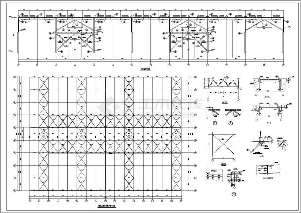某跨度10米单层排架厂房结构设计图（共11张图纸）-图一