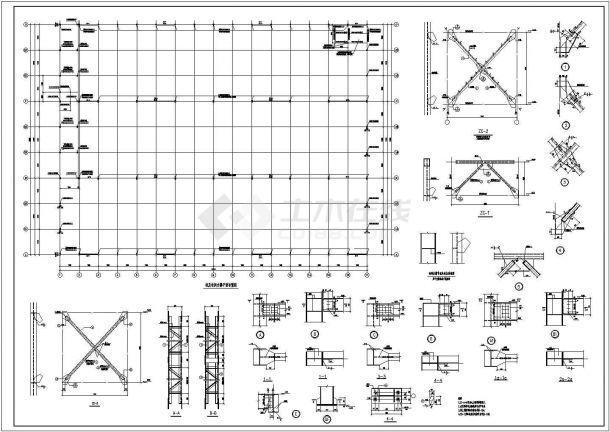某跨度10米单层排架厂房结构设计图（共11张图纸）-图二