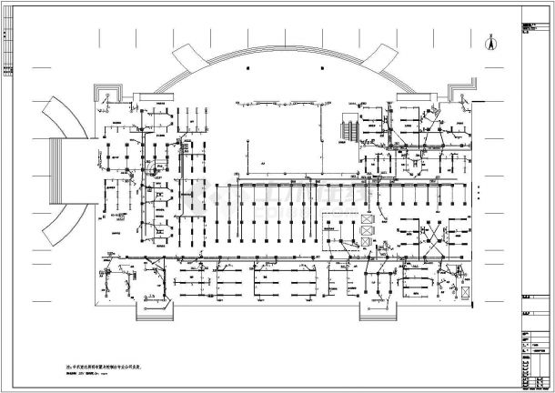 武汉某地上五层框架结构门诊楼电气施工图纸（一级负荷）-图一