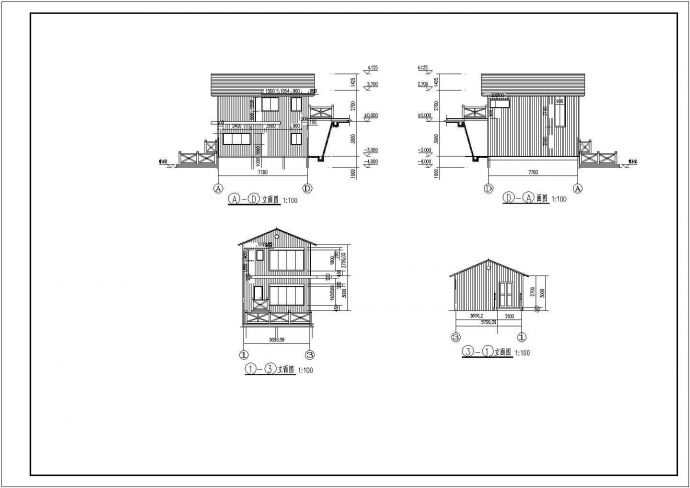 钢结构样板小木屋全套施工说明图纸_图1