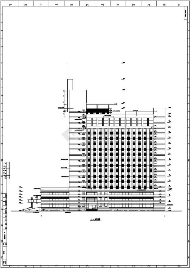 某17层框架剪力墙结构医院建筑设计施工图-图一