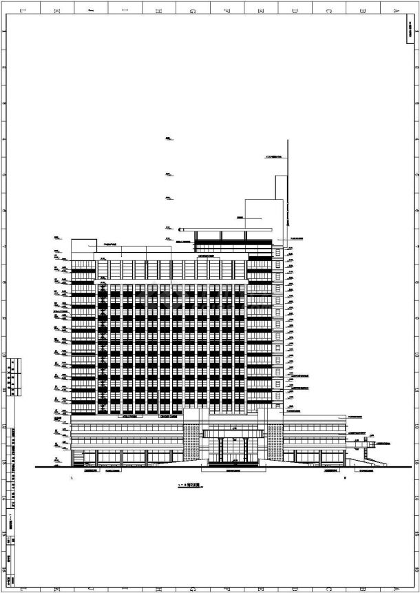 某17层框架剪力墙结构医院建筑设计施工图-图二