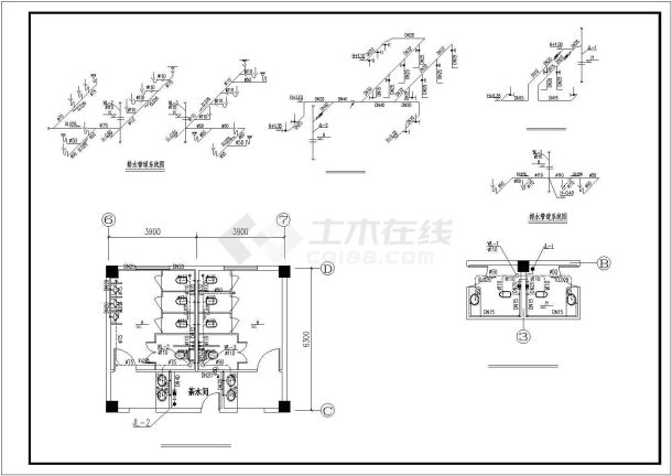 江西某6层综合办公楼给排水图纸-图一