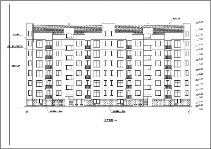 某花园小区6层住宅楼建筑设计施工图_图1