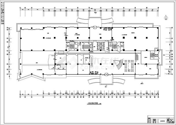 青岛某30552㎡十七层钢筋混凝土结构商务大厦电气施工图纸（高度60米）-图二