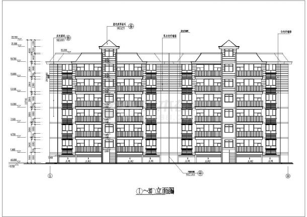 某地多层砌体结构住宅楼建筑设计施工图-图一