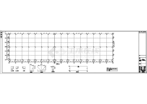 某地单层工业厂房结构设计施工图纸-图二