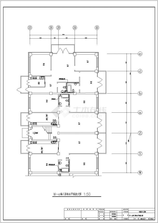 某十二层住宅楼给排水设计施工图-图一