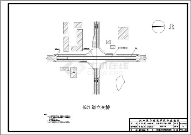 天津城建学院毕业设计桥选型设计图纸-图一