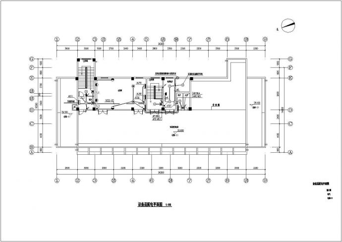九层办公大楼CAD电气施工参考详图_图1