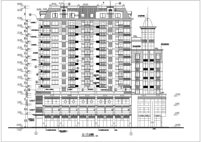 某地十一层框架结构住宅建筑设计施工图纸_图1