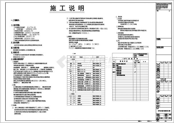 [南京]某地上两层双拼别墅电气施工图纸（三级负荷）-图二